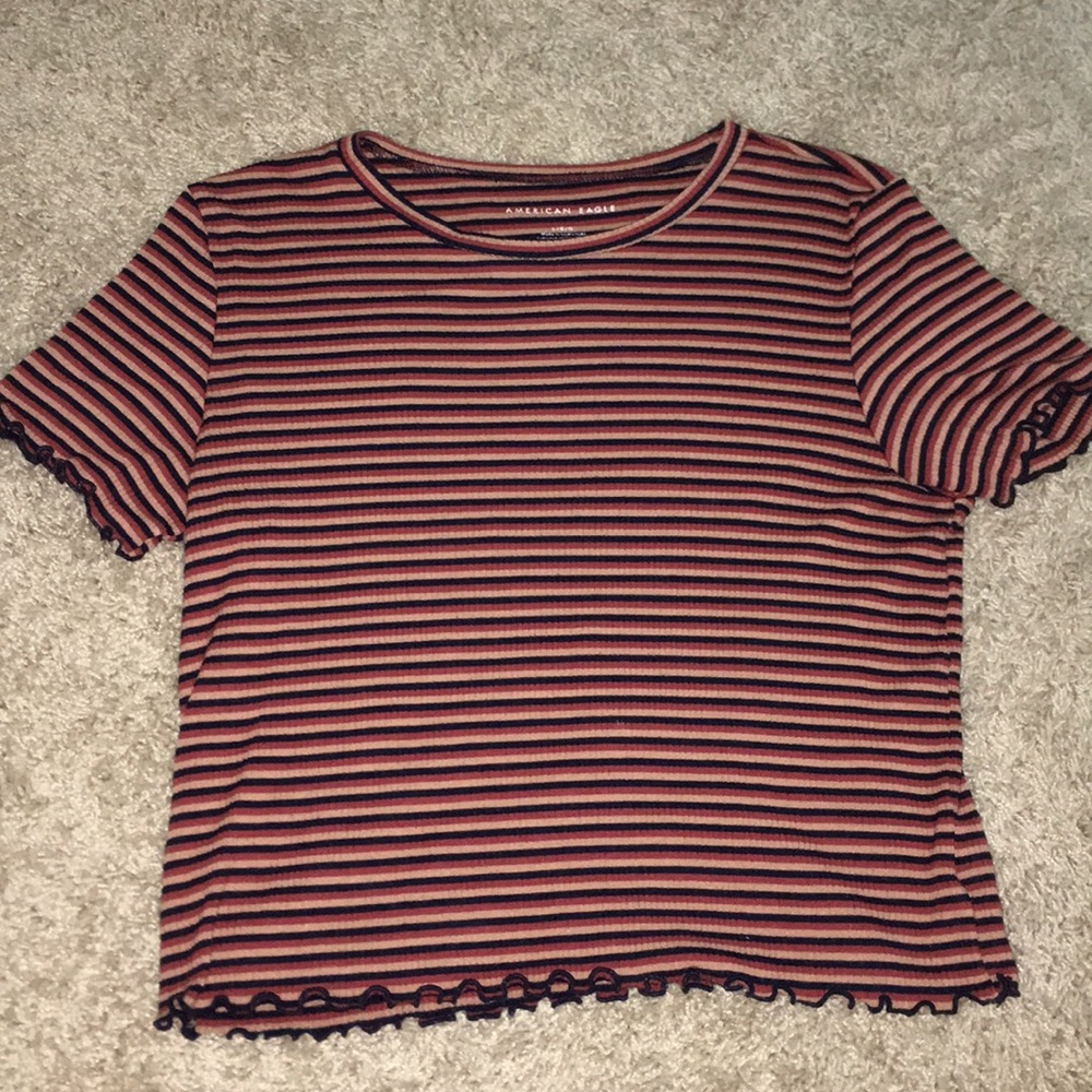 American Eagle Ruffled Shirt